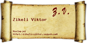 Zikeli Viktor névjegykártya